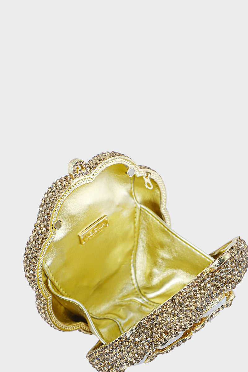 Party Wear Clutch BK4059-Golden