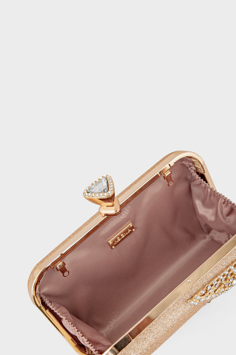 Party Wear Clutch BK4088-Rose Gold