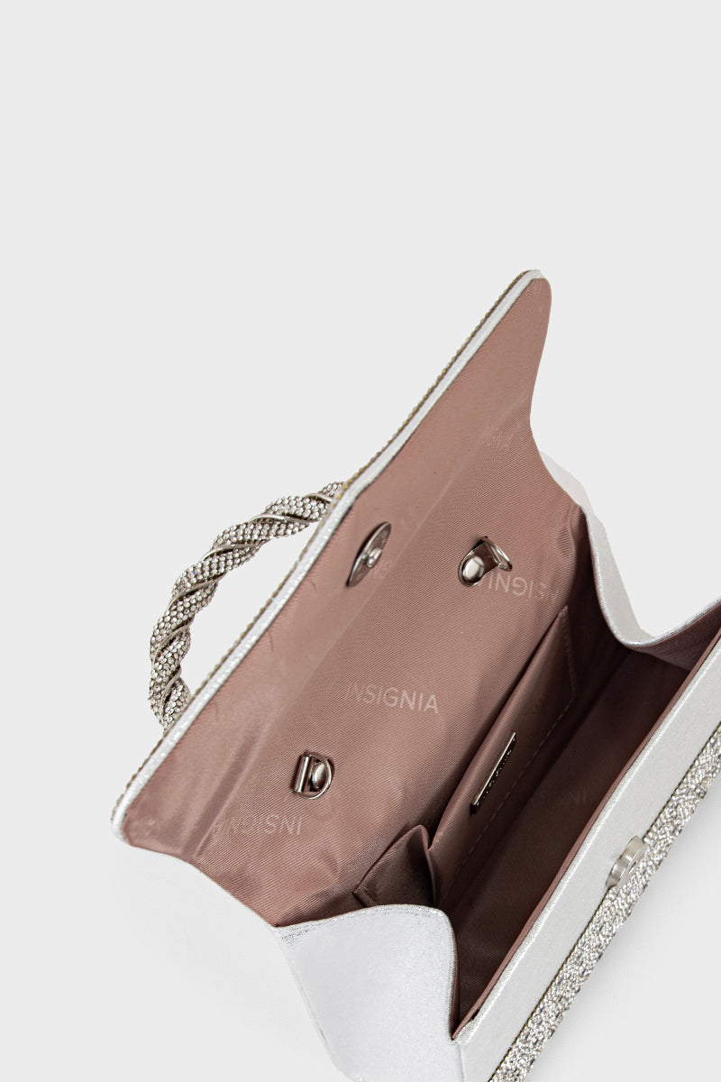 Party Wear Clutch BH0123-White