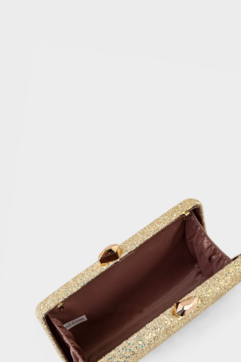 Party Wear Clutch BK4078-Golden