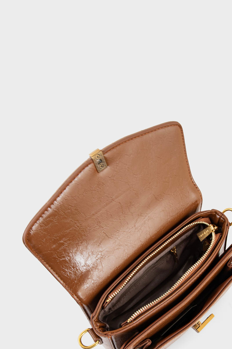 Flap Shoulder Bags BS2127-Tan