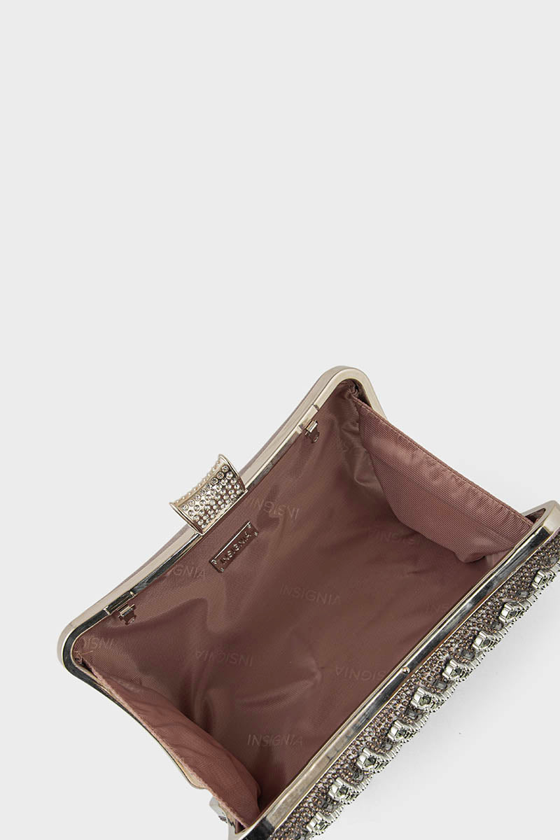 Party Wear Clutch BK4117-Gun Metall