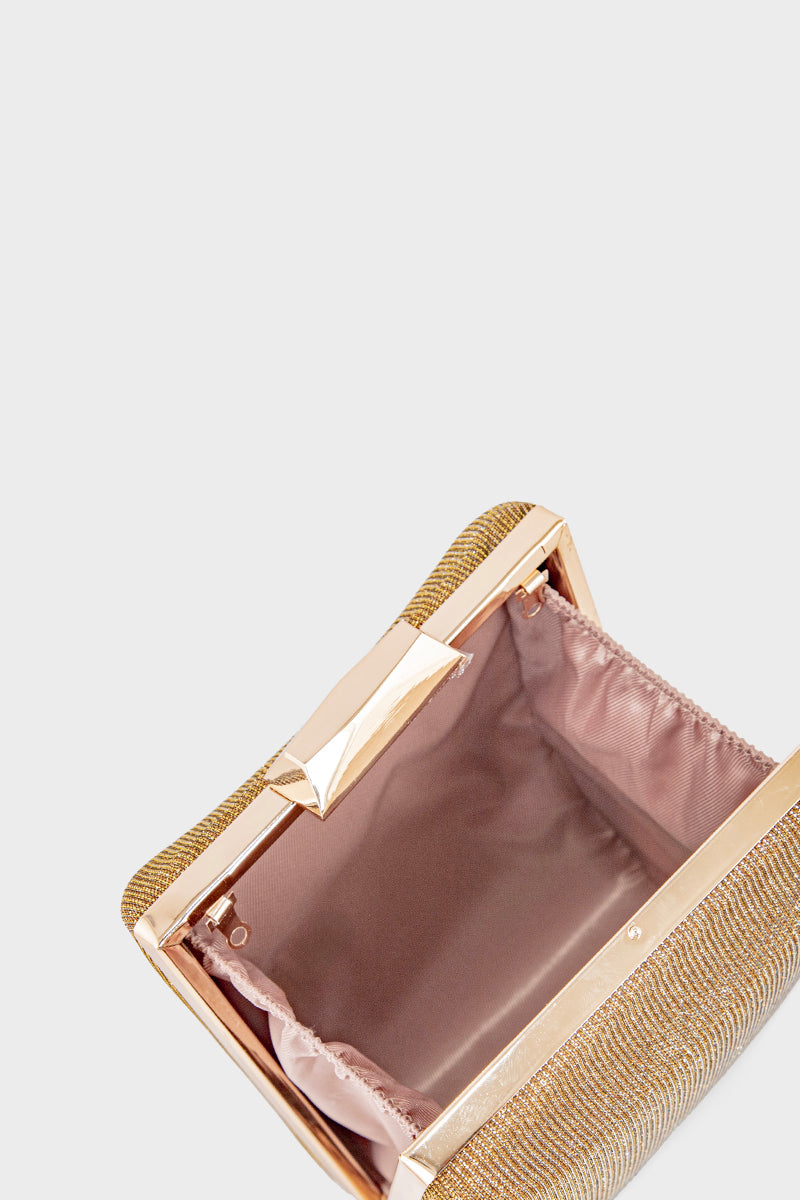 Party Wear Clutch BK4079-Golden