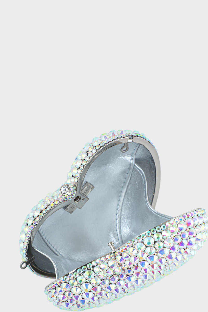 Party Wear Clutch BK4054-AB White