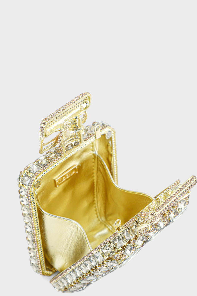 Party Wear Clutch BK4060-Golden