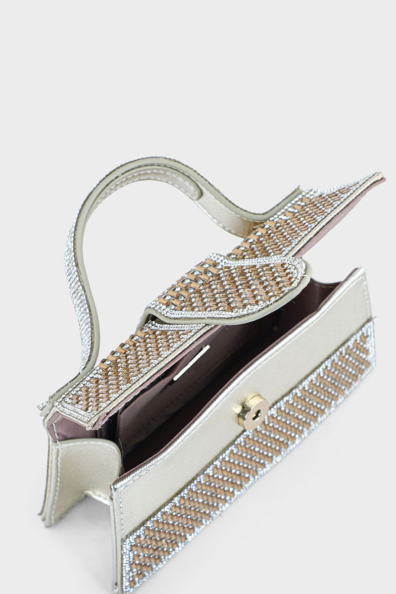 Top Handle Hand Bags BH0046-Golden