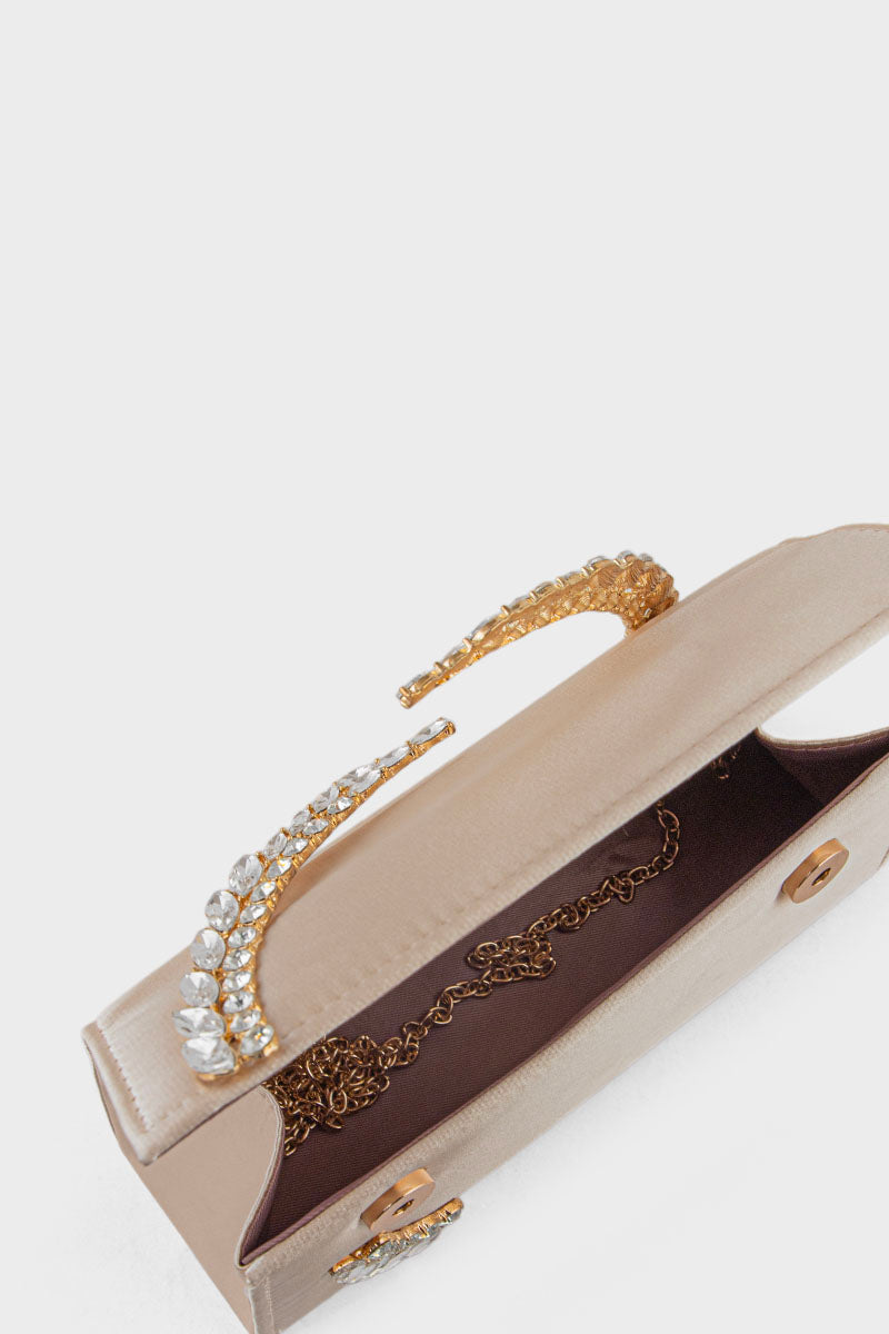 Party Wear Clutch BK4122-Golden