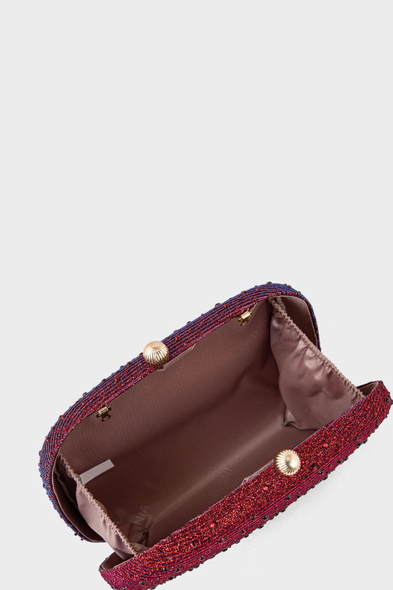 Party Wear Clutch BK4077-Maroon