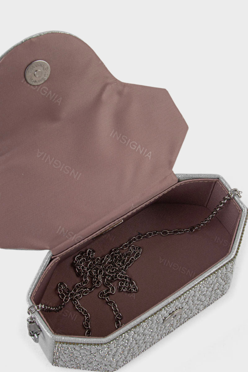 Party Wear Clutch BK4121-White