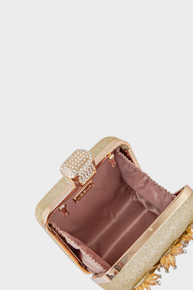 Party Wear Clutch BK4067-Golden