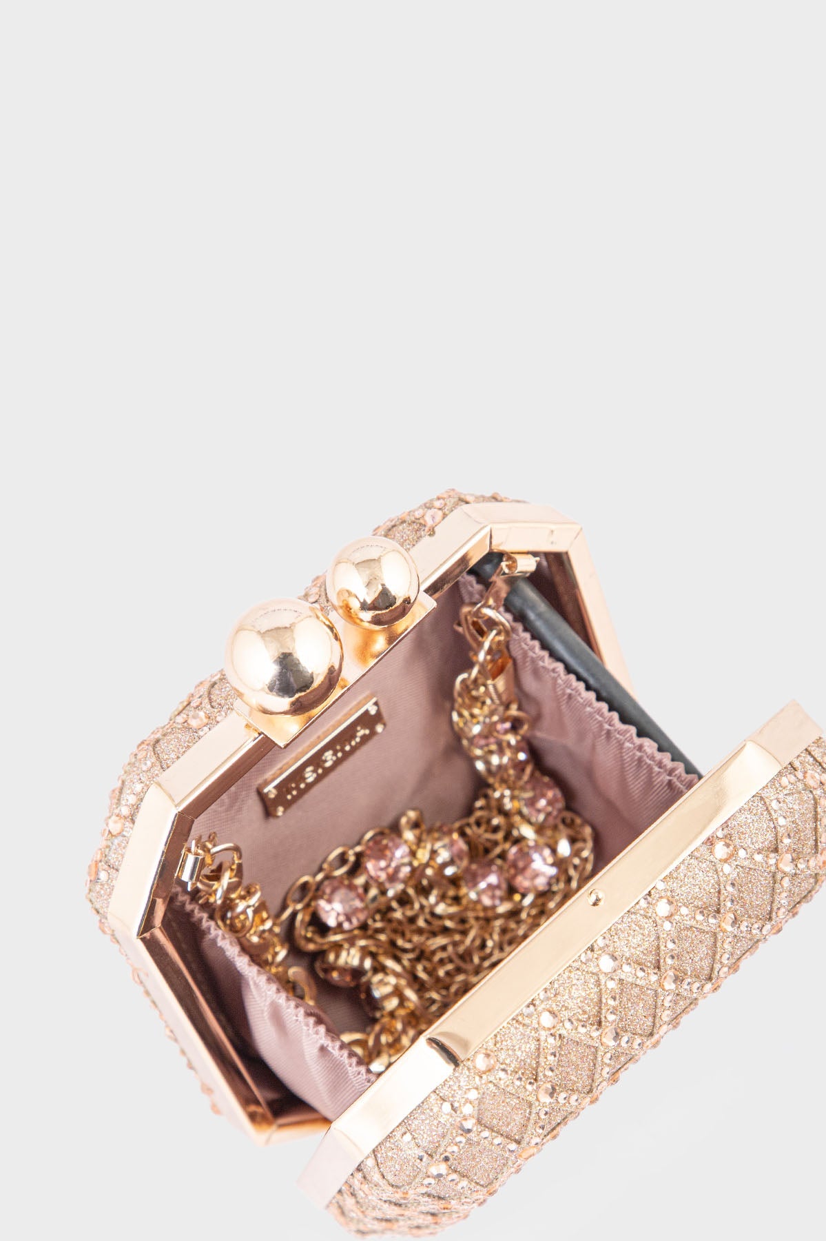 Party Wear Clutch BK4045-Peach