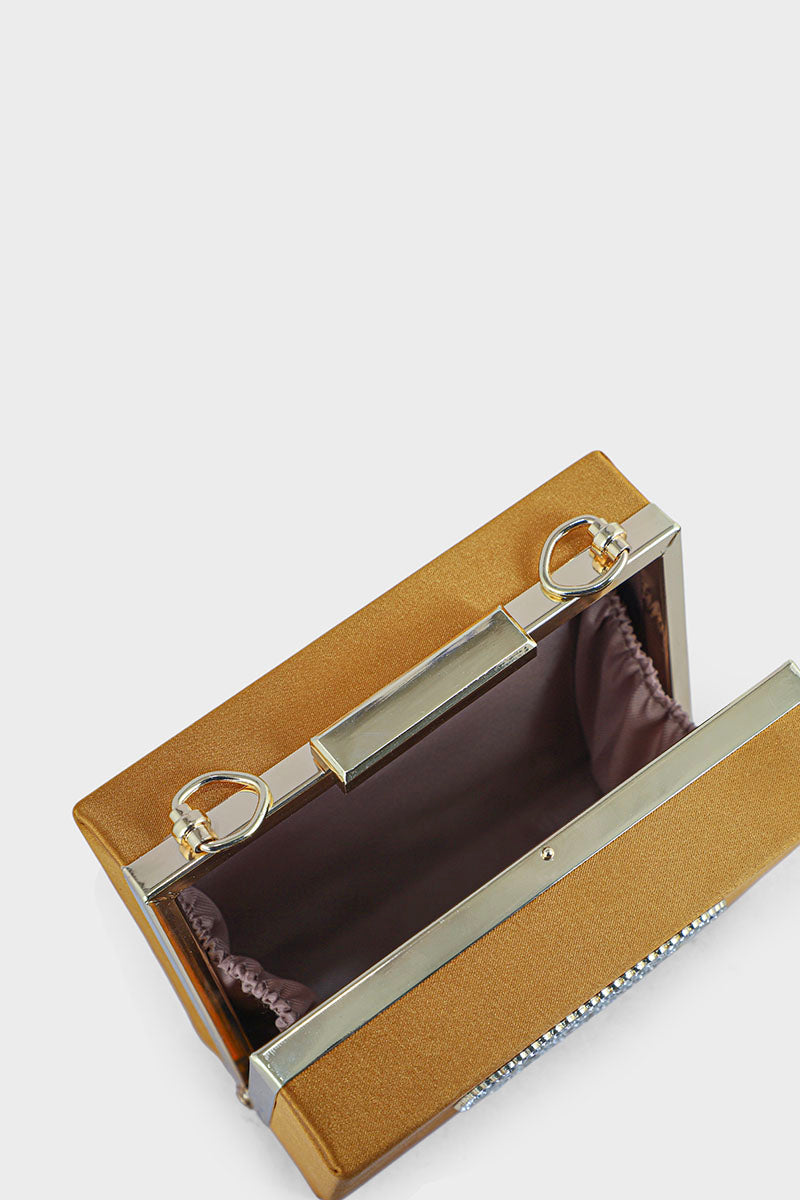 Party Wear Clutch BK4049-Mustard