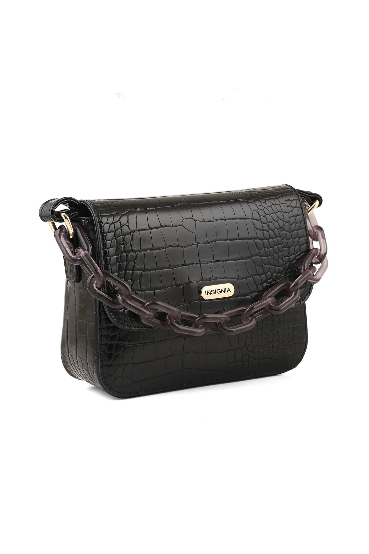 Flap Shoulder Bags B15017-Black