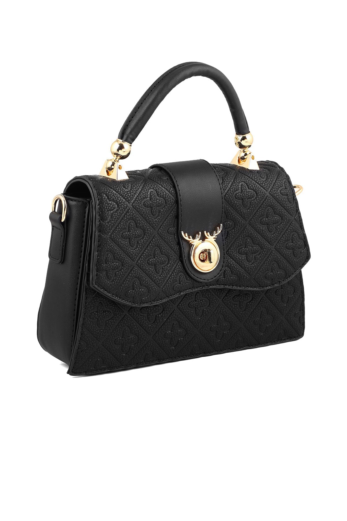 Top Handle Hand Bags B15082-Black