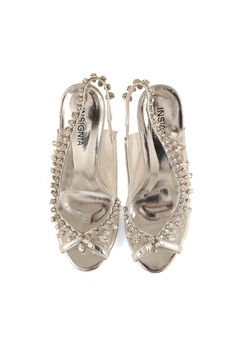 Party Wear Sandal I23554-Silver