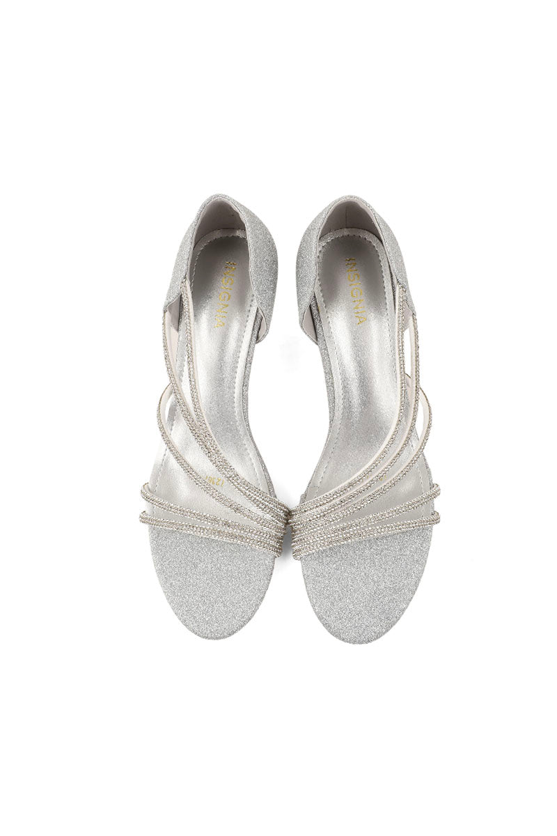 Party Wear Sandal I23677-Silver