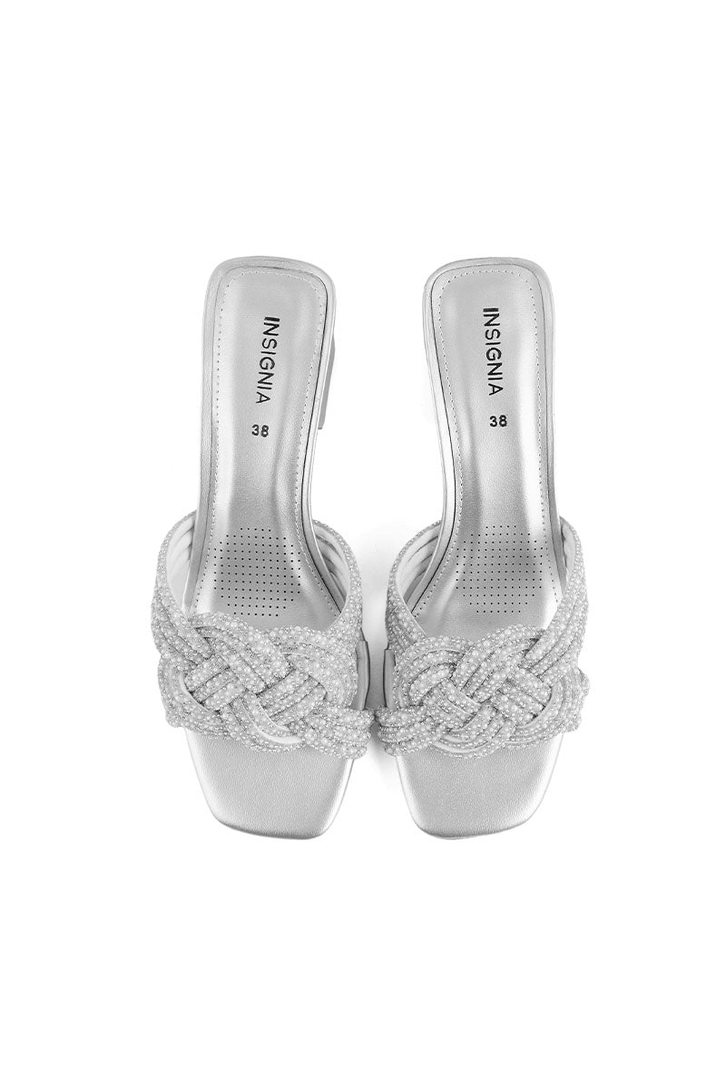 Party Wear Slip On I29239-Silver