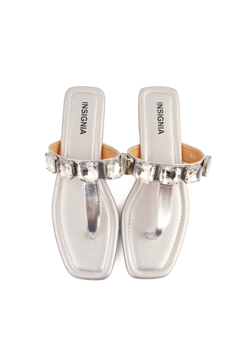 Party Wear Slip On I29259-Silver