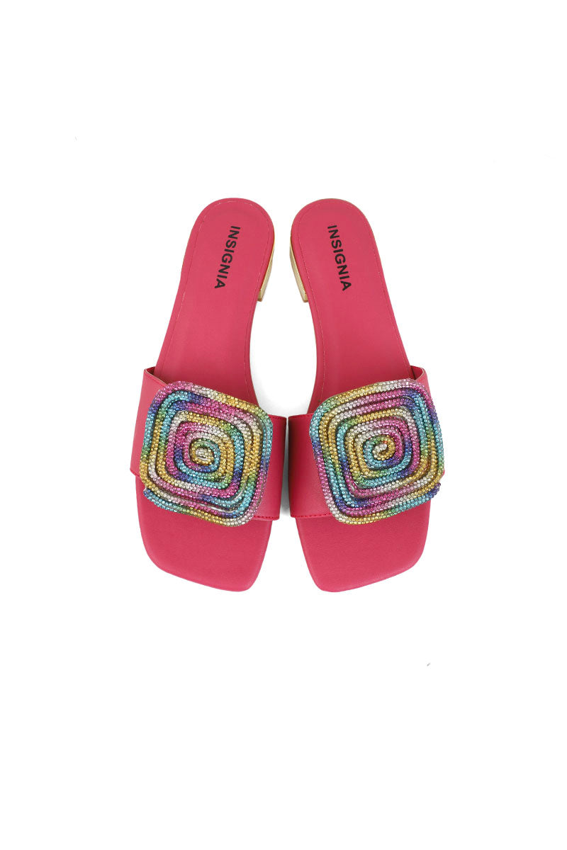 Party Wear Slip On I29264-Skpink