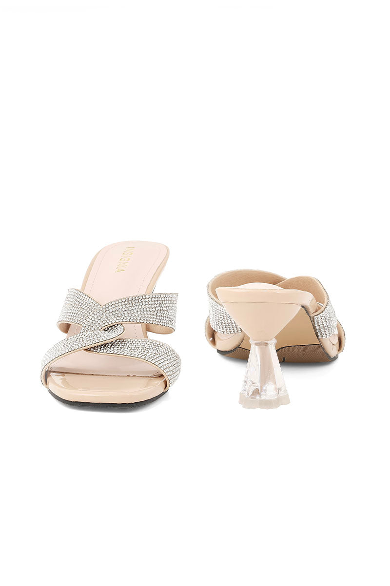 Party Wear Slip On I38547-Beige