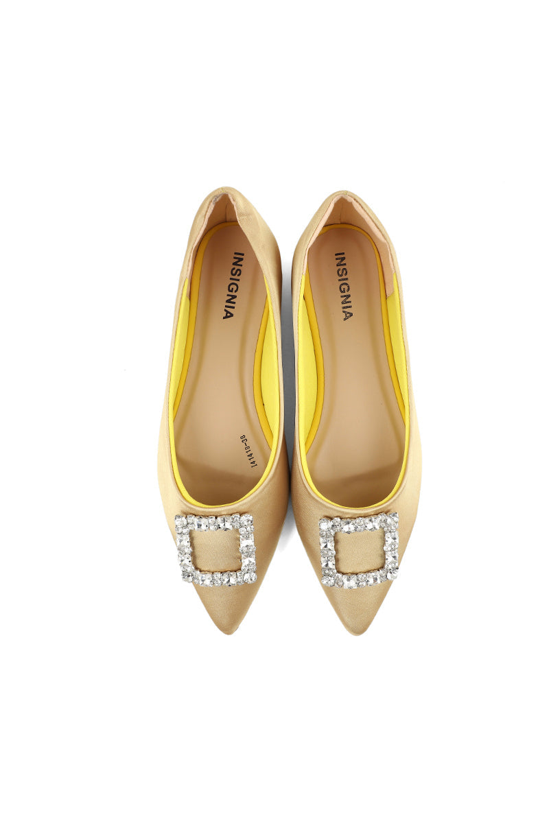 Party Wear Pumps I41418-Golden