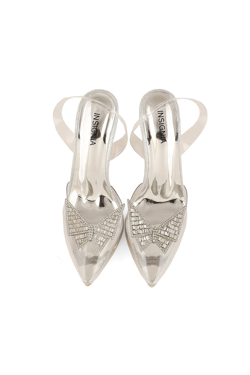 Party Wear Sling Back I47160-Silver