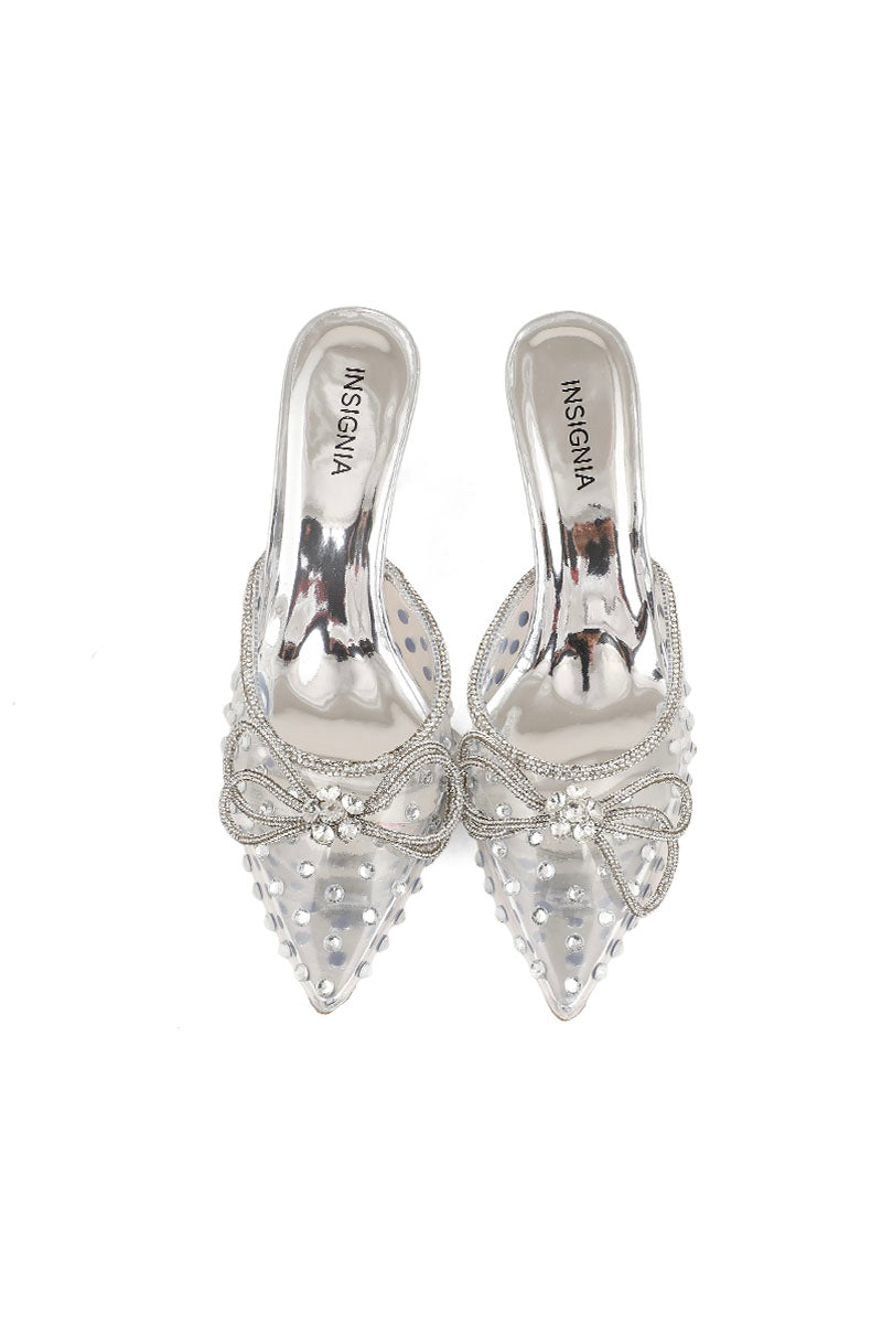 Party Wear Sling Back I47220-Silver