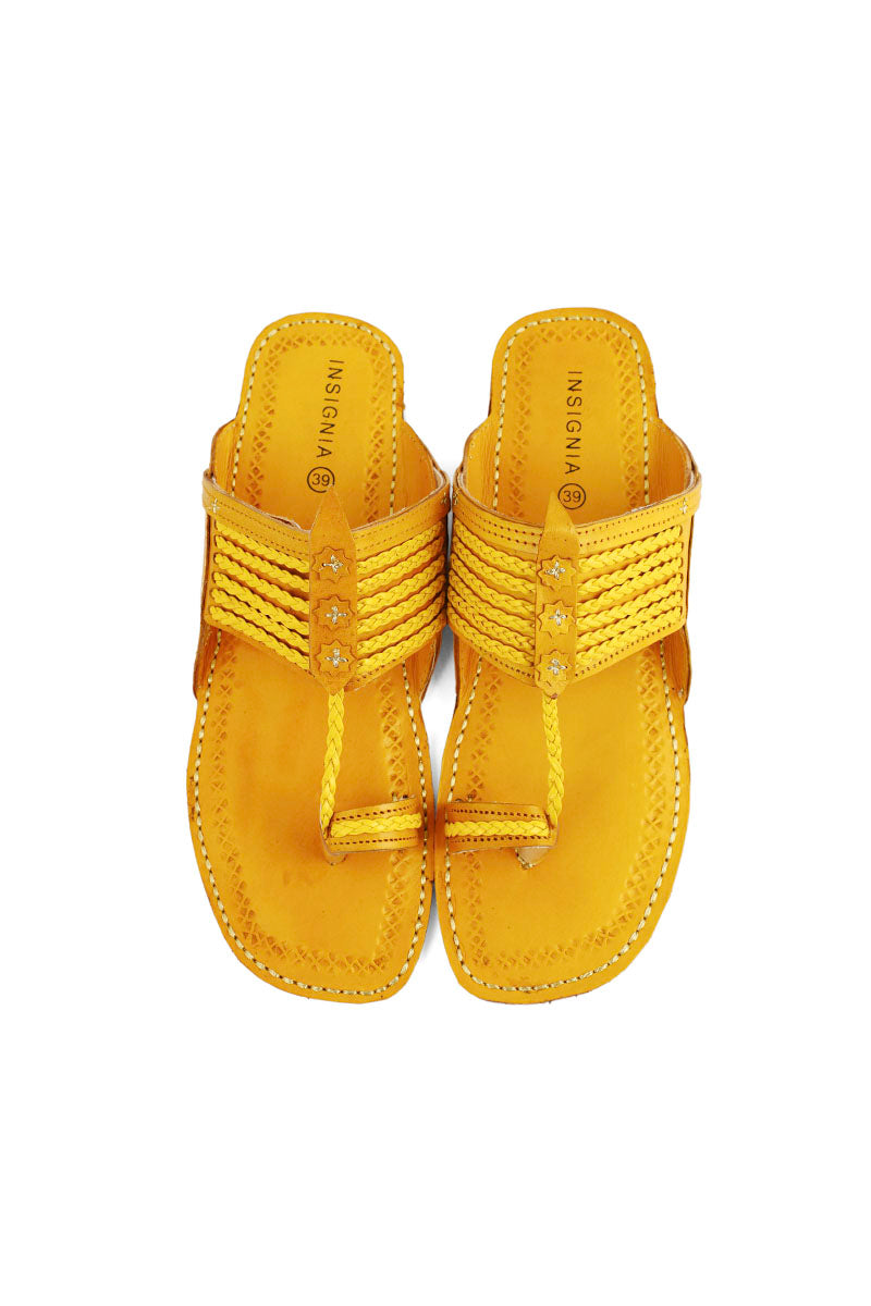 Ethnic Kolapuri I80067-Yellow