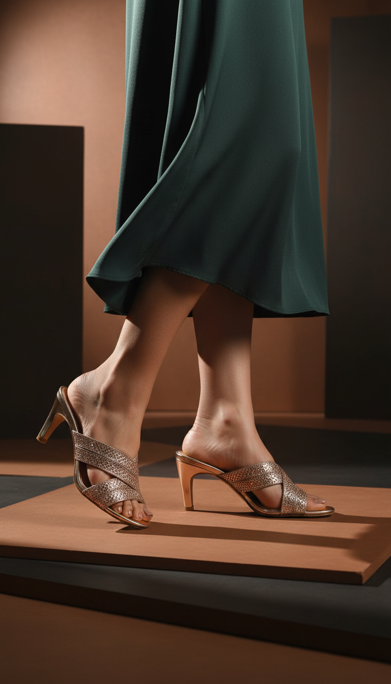 Party Wear Slip On IP0101-Rose Gold