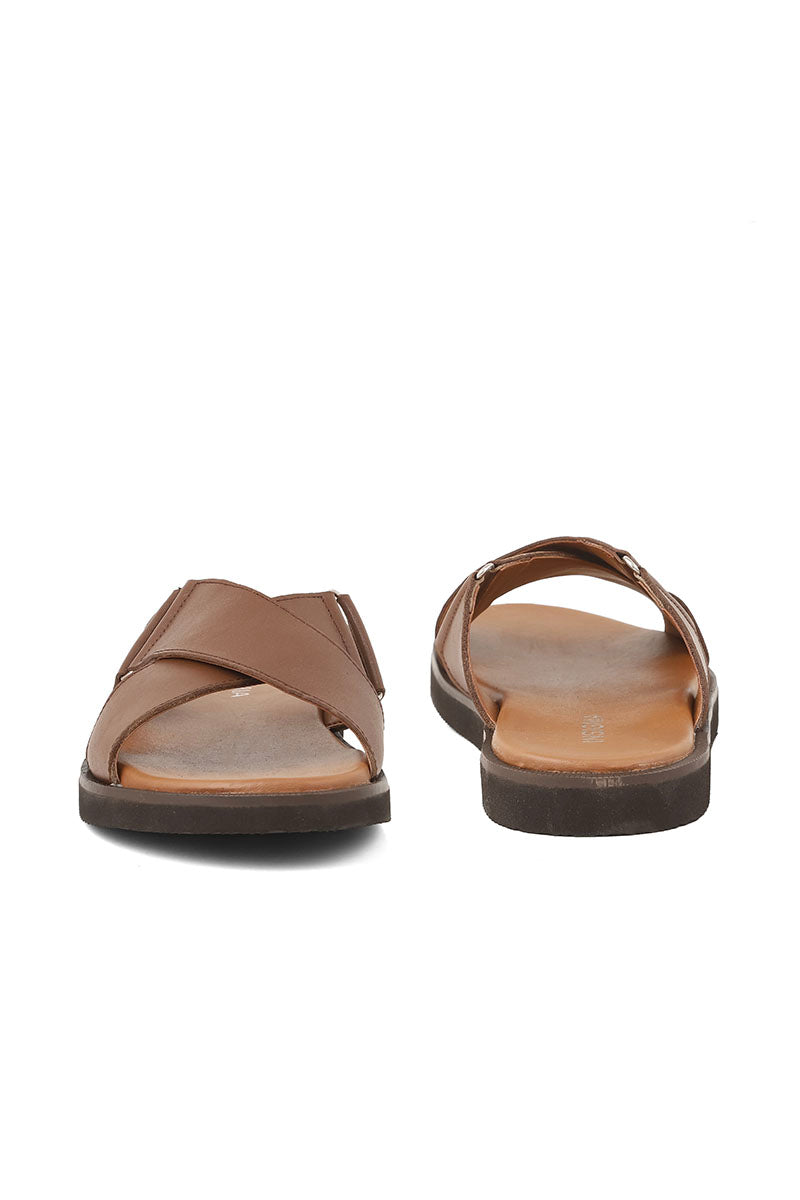 Men Casual Slipper M18042-Brown