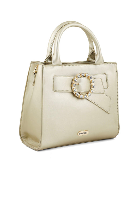 Formal Tote Hand Bags B15066-Golden
