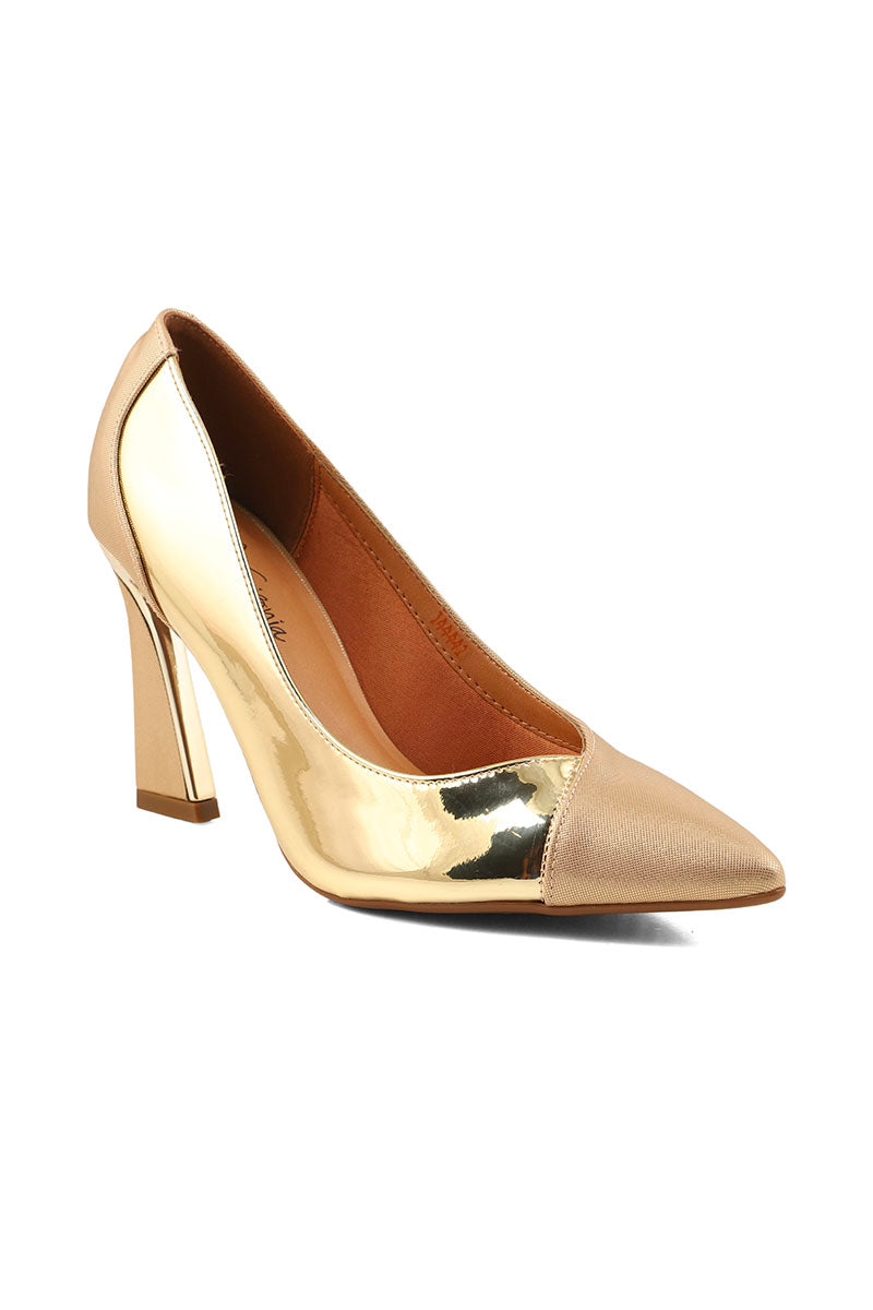 Formal Court Shoes I44441 Golden