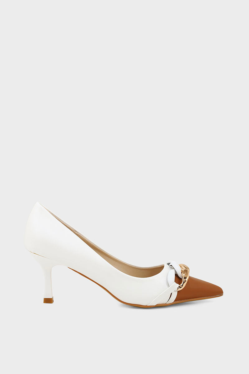 Formal Court Shoes I44479-Off White