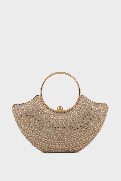 Party Wear Clutch BK4114-Golden
