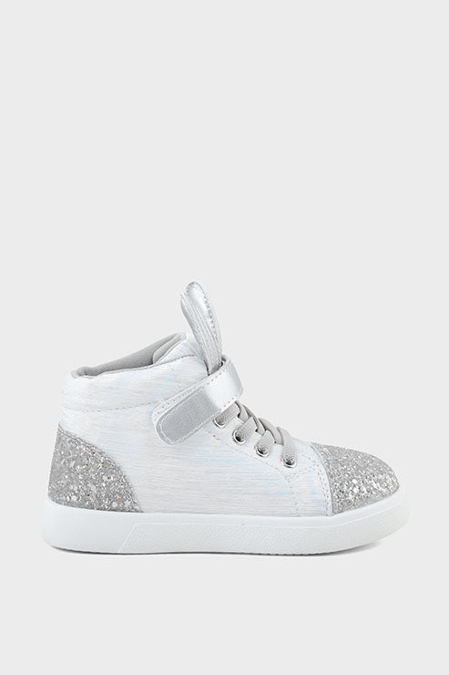 Girls Casual Sneakers Q10013-Silver