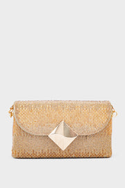 Party Wear Clutch BK4076-Golden