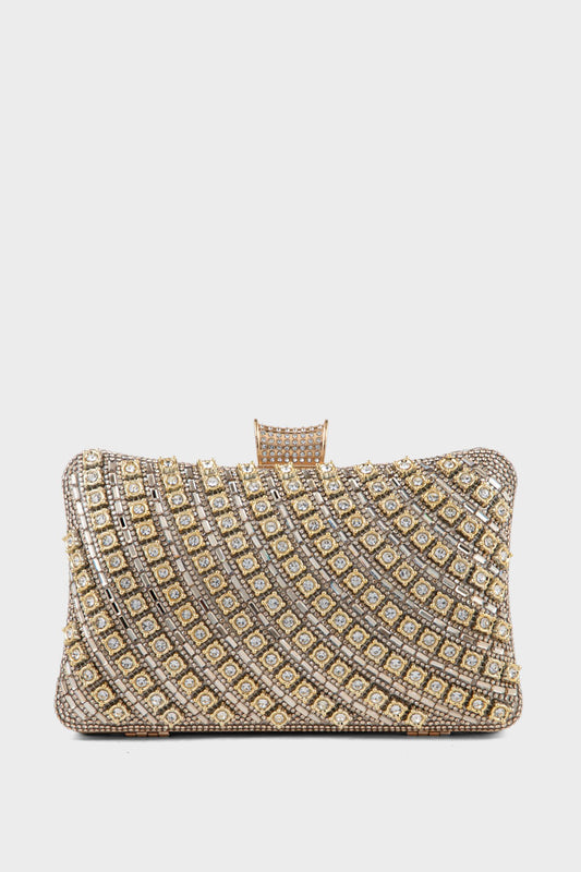 Party Wear Clutch BK4117-Golden