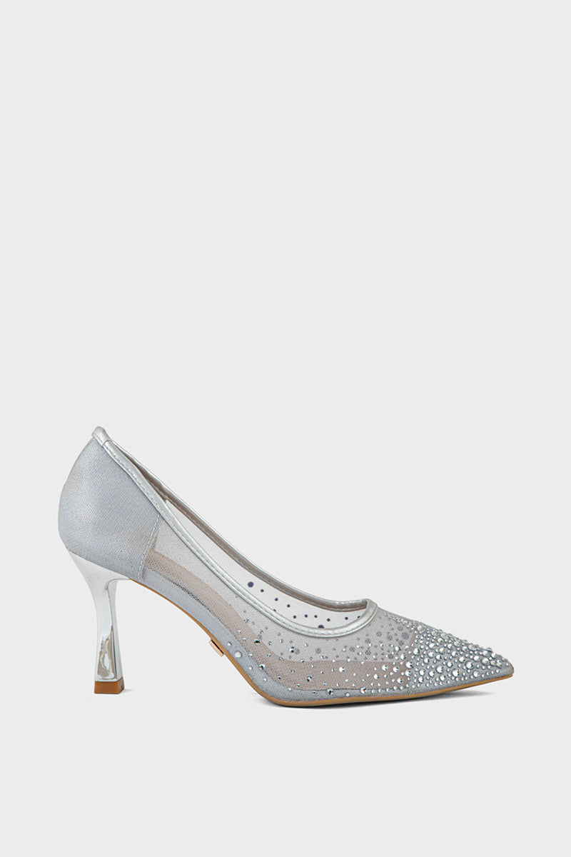 Party Wear-Court Shoes-IP5017-Silver