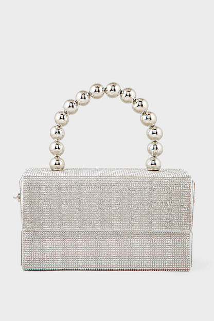 Party Wear Clutch BH0122-Silver