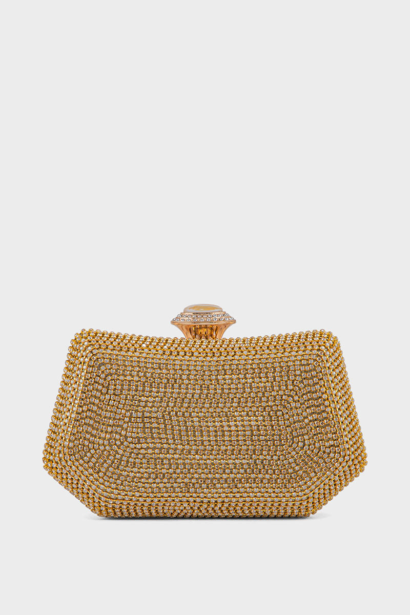 Party Wear Clutch BK4111-Golden