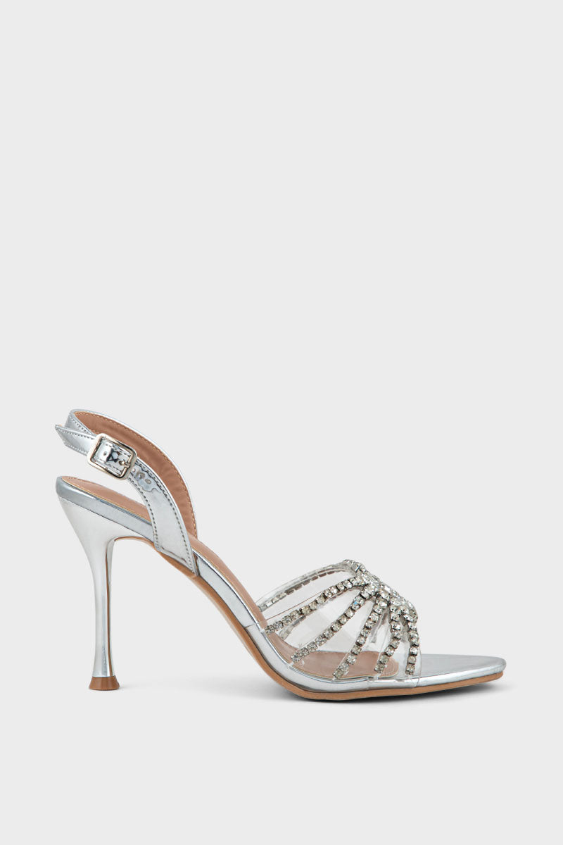 Party Wear Sandal IP2057-Silver