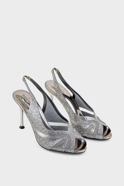 Party Wear Sling Back IP4049-Pewter