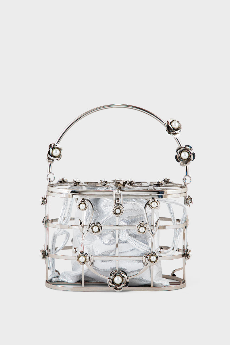 Party Wear Clutch BK4063-Silver