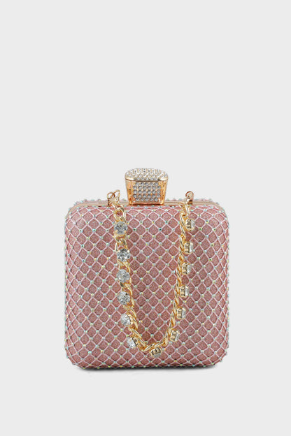 Party Wear Clutch BK4001-Rose Gold