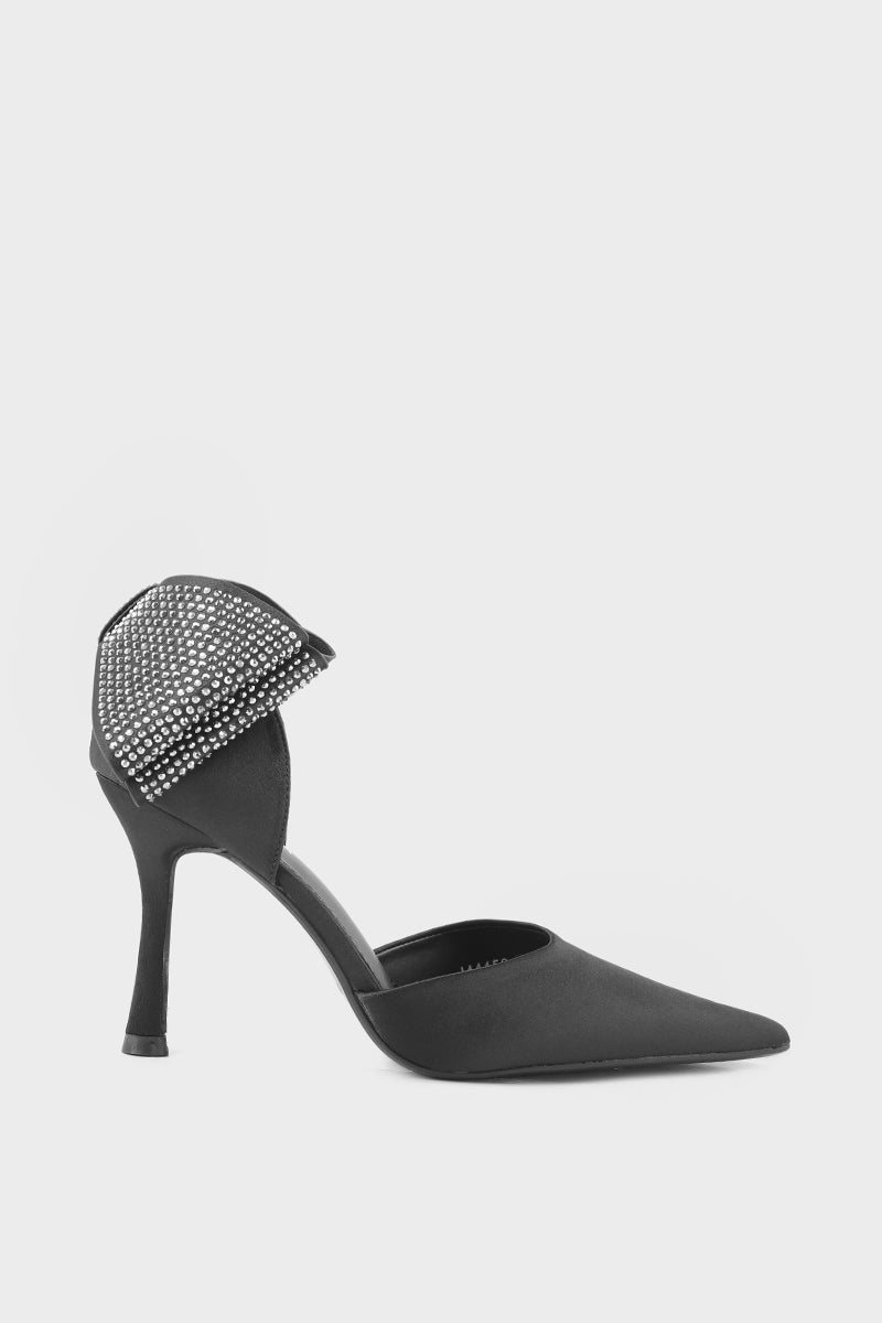 Party Wear Court Shoes I44459-Black