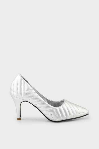 Formal Court Shoes I44421-Silver