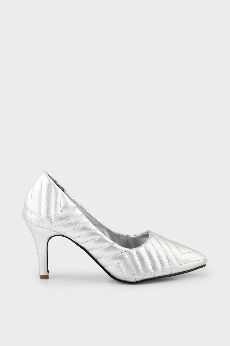 Formal Court Shoes I44421-Silver