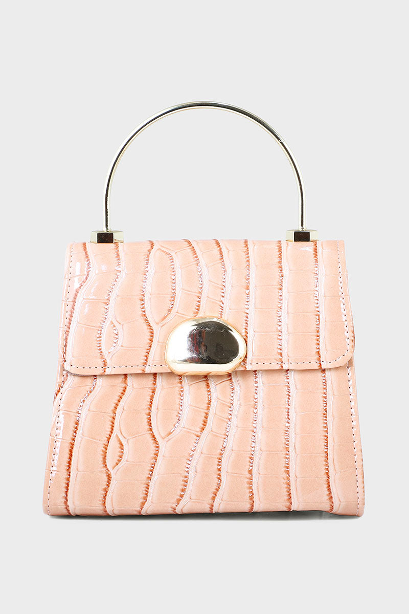 Top Handle Hand Bags B21593-Peach