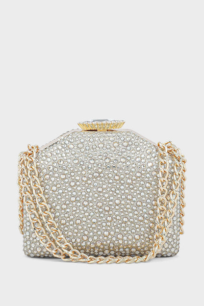 Party Wear Clutch BK4048-Golden