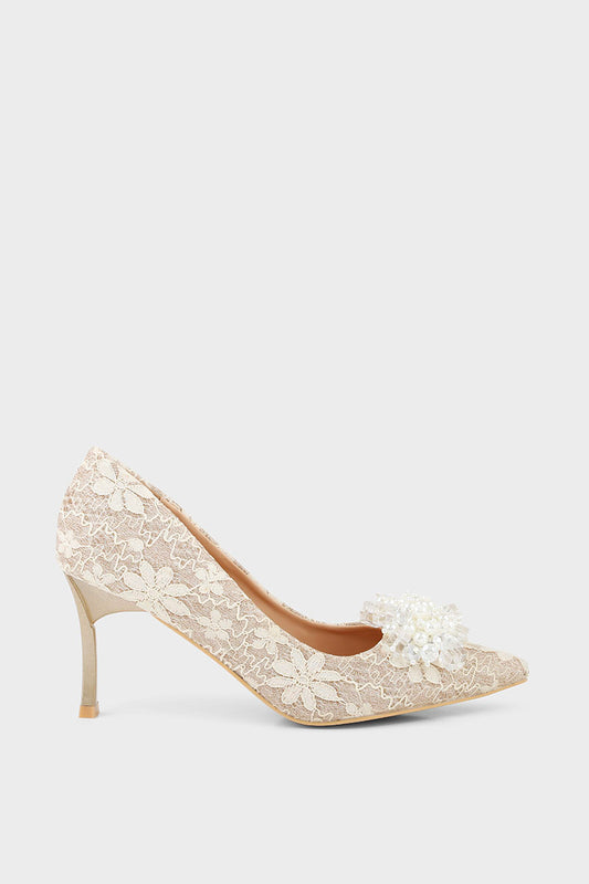 Formal Court Shoes I44464-Champagne
